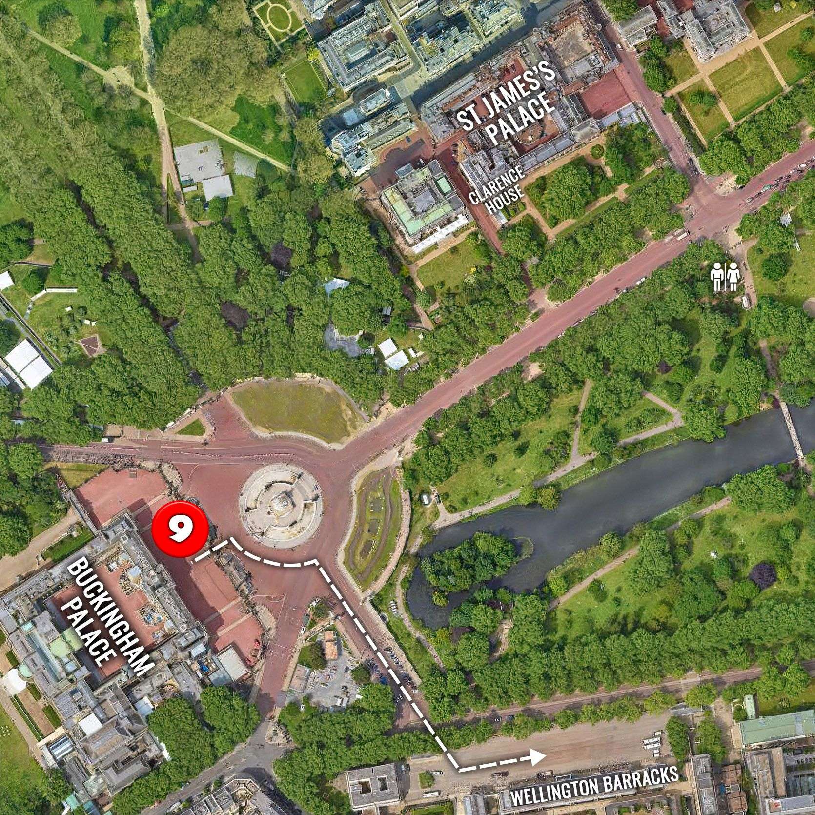 Old Guard leaves Buckingham Palace for Wellington Barracks